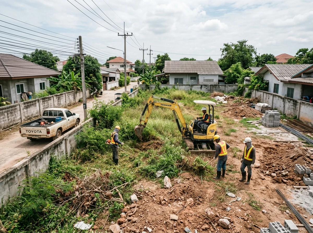 เคลียร์พื้นที่บ้านเดี่ยว 120 ตร.วา หัวหิน — ก่อนและหลังดำเนินการ
